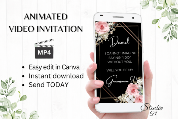Boho Groomsman Proposal W3125GM: Elevate Your Wedding Stationery