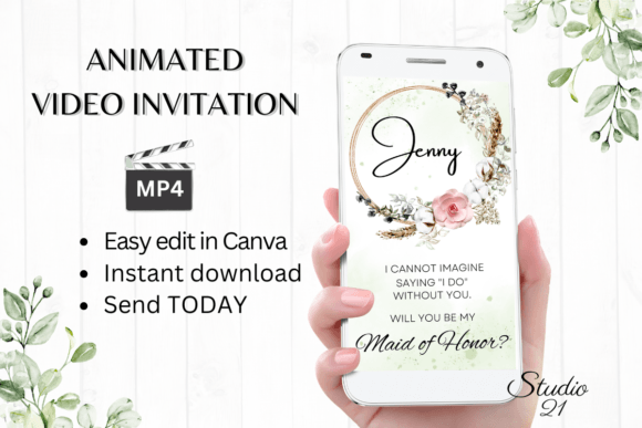 Boho Maid of Honor Proposal W3128MH: An Artistic Statement