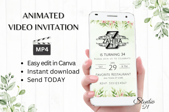 Digital Invitation (Monogram Letter Z): Elevate Your Brand Instantly