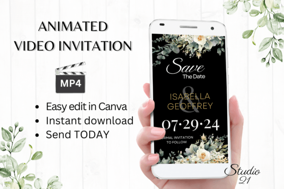 Digital Save the Date Announcement W2423