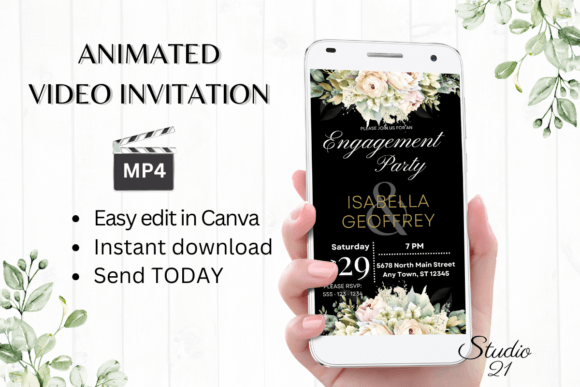 Electronic Engagement Party Invite W1429: A Modern Solution