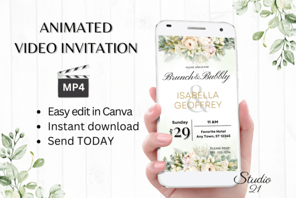Electronic Wedding Brunch Invite W9428: A Modern Solution for Digital Announcements