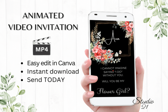 Floral Flower Girl Proposal W3133FG: A Design Asset That Delivers