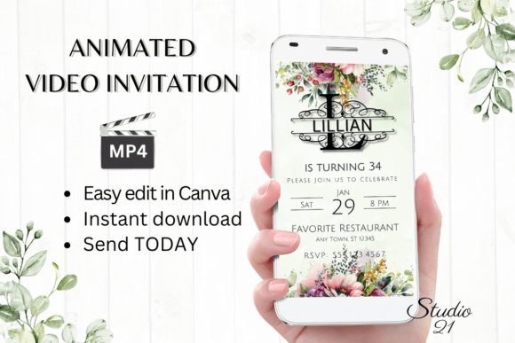 Instant Elegance: The Digital Invitation Monogram Letter L