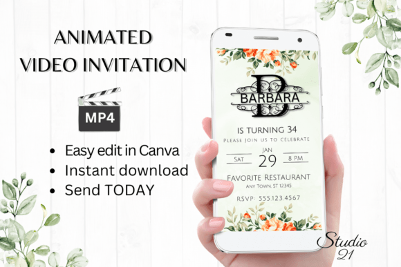 Monogram Letter B: Elevate Your Event with a Digital Invitation