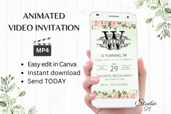 Monogram Letter W: A Digital Invitation Template That Works