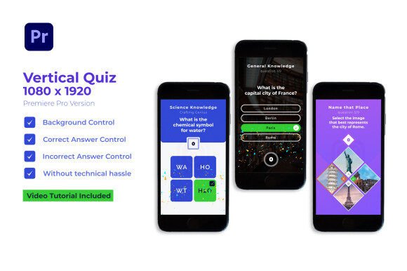 Vertical Quiz | Premiere Pro: Dynamic Quiz Animation